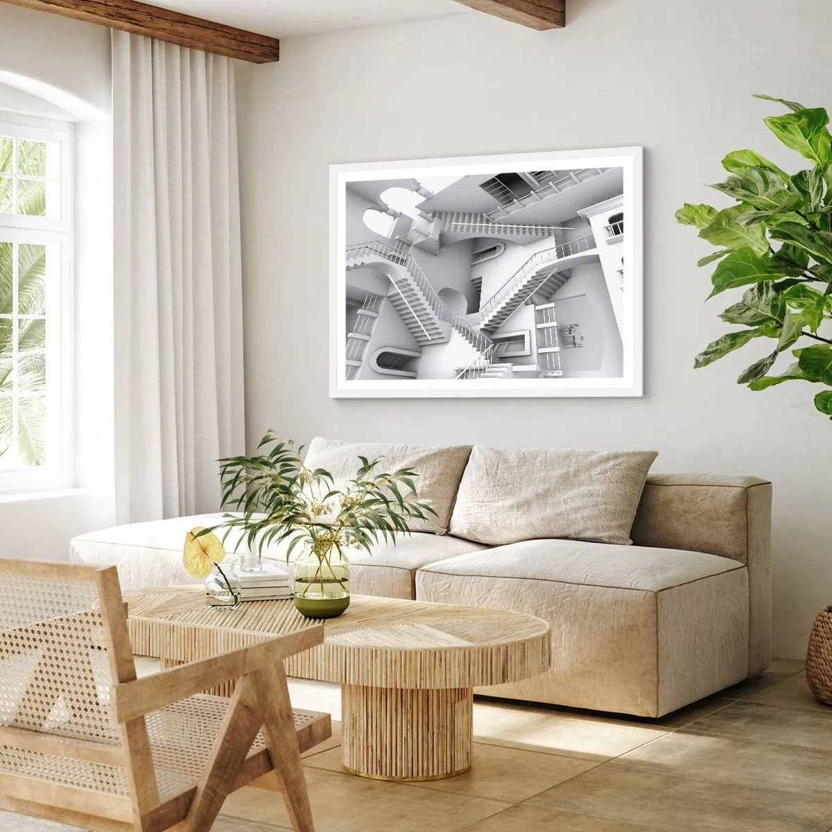 Poster in einem weißen Rahmen - Die Paradoxien des Weltraums - 40x30 cm