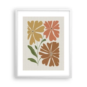 Poster in einem weißen Rahmen - Natur und Geometrie - 40x50 cm