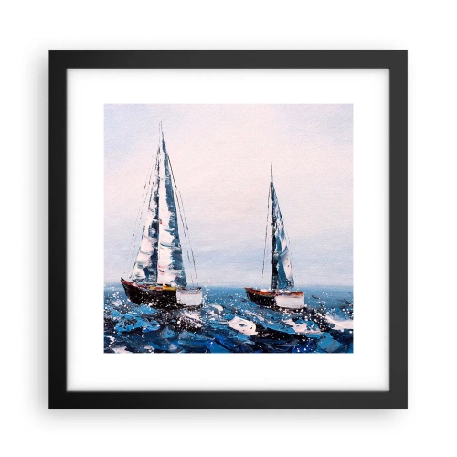 Poster in einem schwarzem Rahmen - Bruderschaft des Windes - 30x30 cm