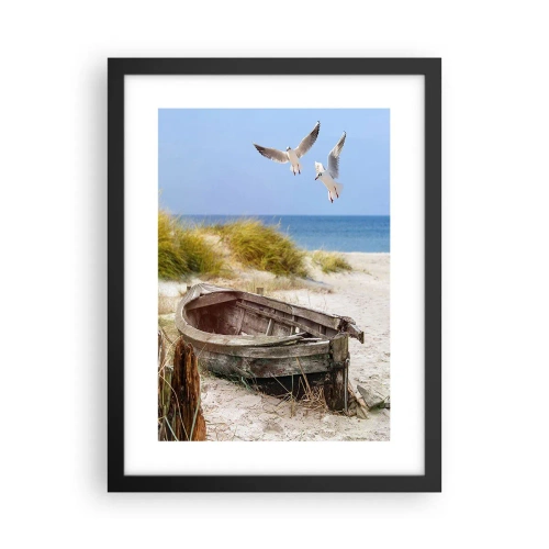 Poster in einem schwarzem Rahmen - In Wind gebadet - 30x40 cm