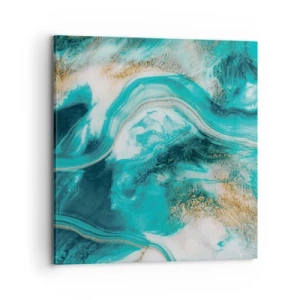 Bild auf Leinwand - Leinwandbild - Der Fluss aus Gold - 70x70 cm