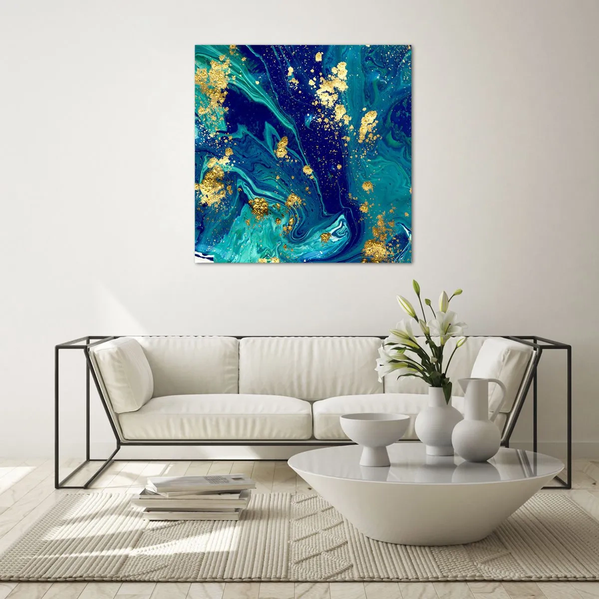 Glasbild - Bild auf glas - Die Blütenblätter der Sonne - 60x60 cm