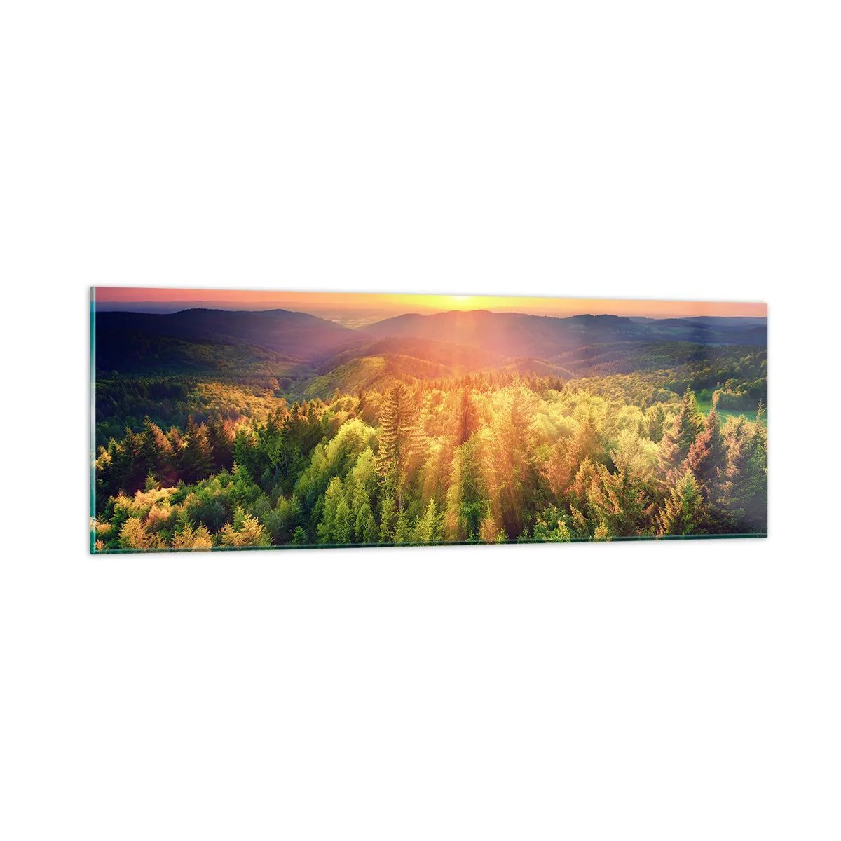 Glasbild - Bild auf glas - Scheitelpunkte und Spitzen - 90x30 cm
