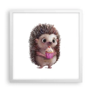 Poster in einem weißen Rahmen - Der Feiertag ist jeden Tag - 40x40 cm