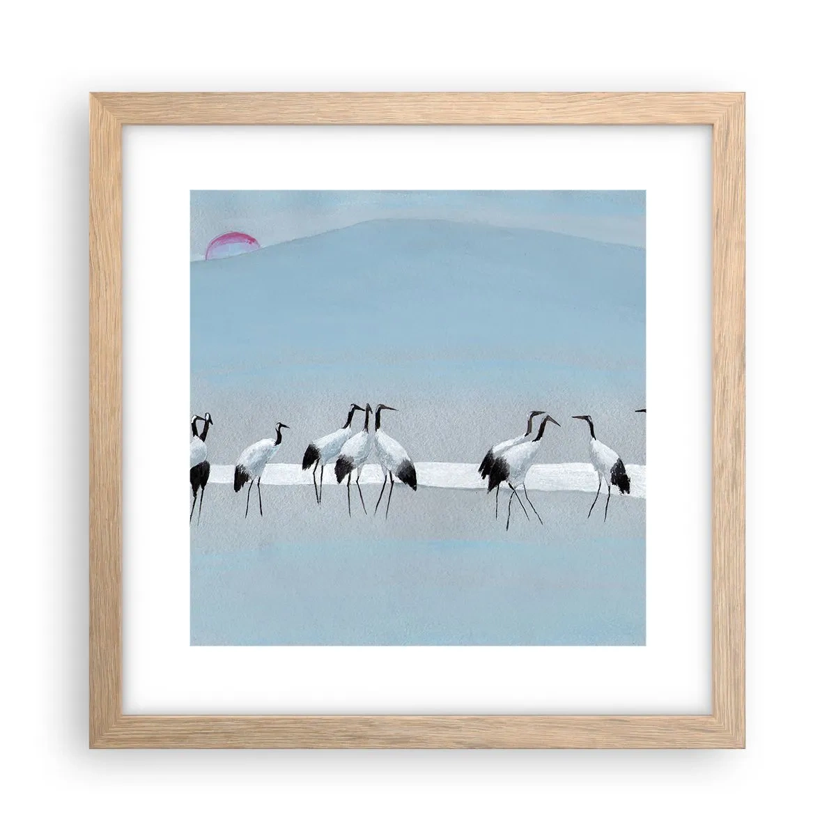 Poster in einem Rahmen aus heller Eiche - Nach einem heißen Tag - 30x30 cm