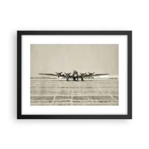 Poster in einem schwarzem Rahmen - Wie immer bereit - 40x30 cm