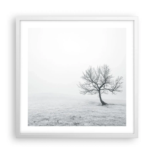 Poster in einem weißen Rahmen - Gegen das Nichts - 50x50 cm