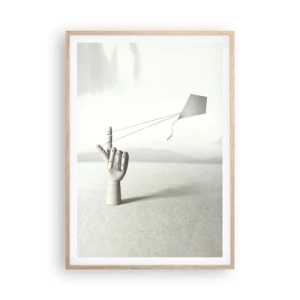 Poster in einem Rahmen aus heller Eiche - Kraftprobe - 70x100 cm