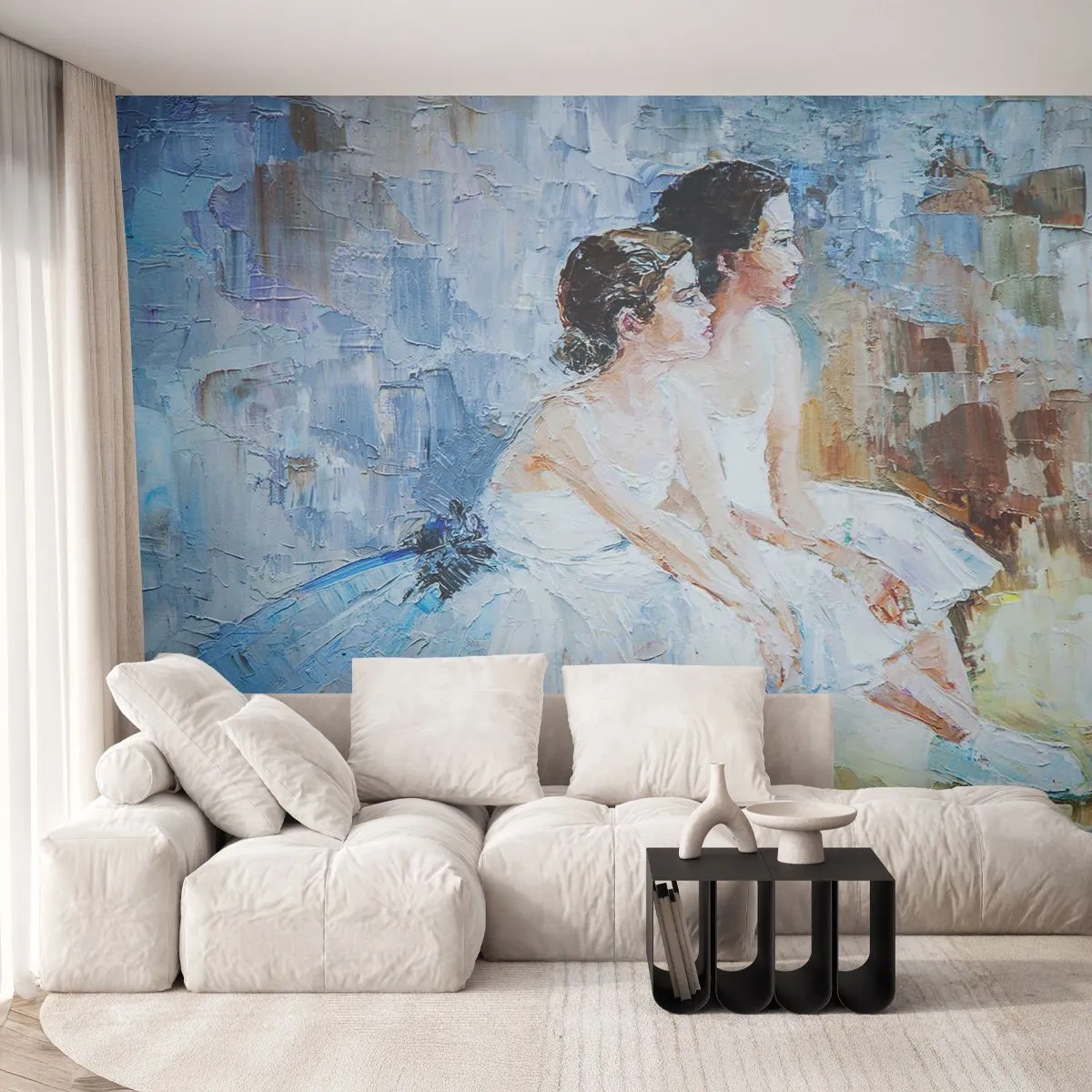 Fototapete Standard Eco - Rest der jungen Schwäne - Ballerina, Tanzen, Ballett - 350x256 cm