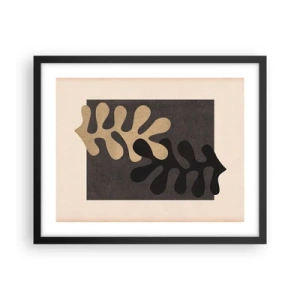 Poster in einem schwarzem Rahmen - Abwesenheit und Ergänzung - 50x40 cm