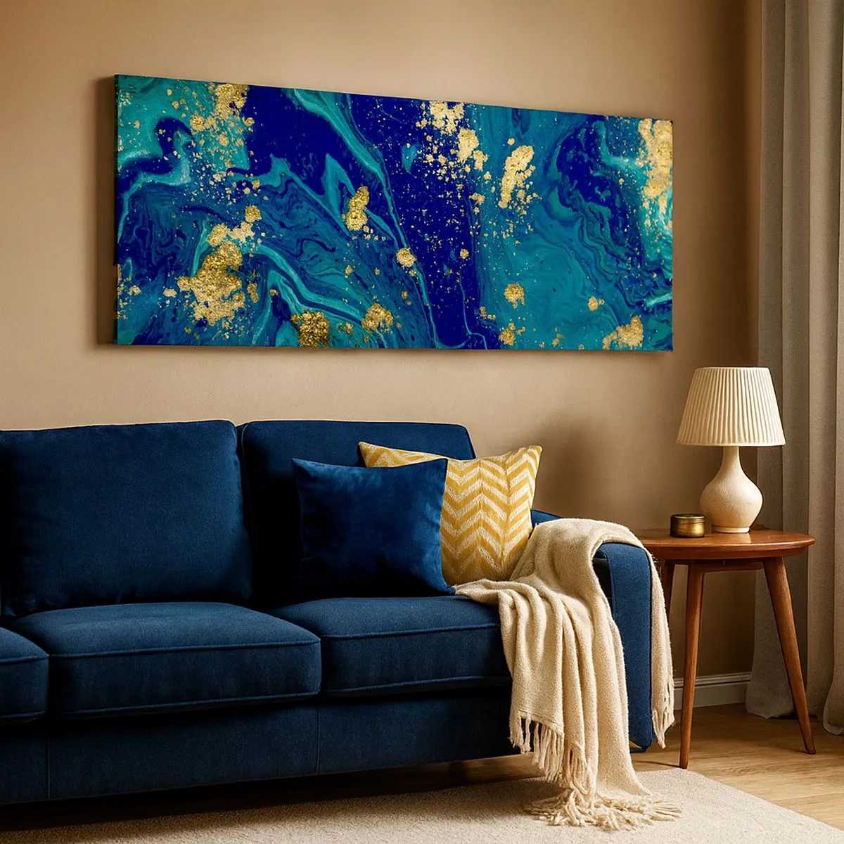 Bild auf Leinwand - Leinwandbild - Die Blütenblätter der Sonne - 100x40 cm