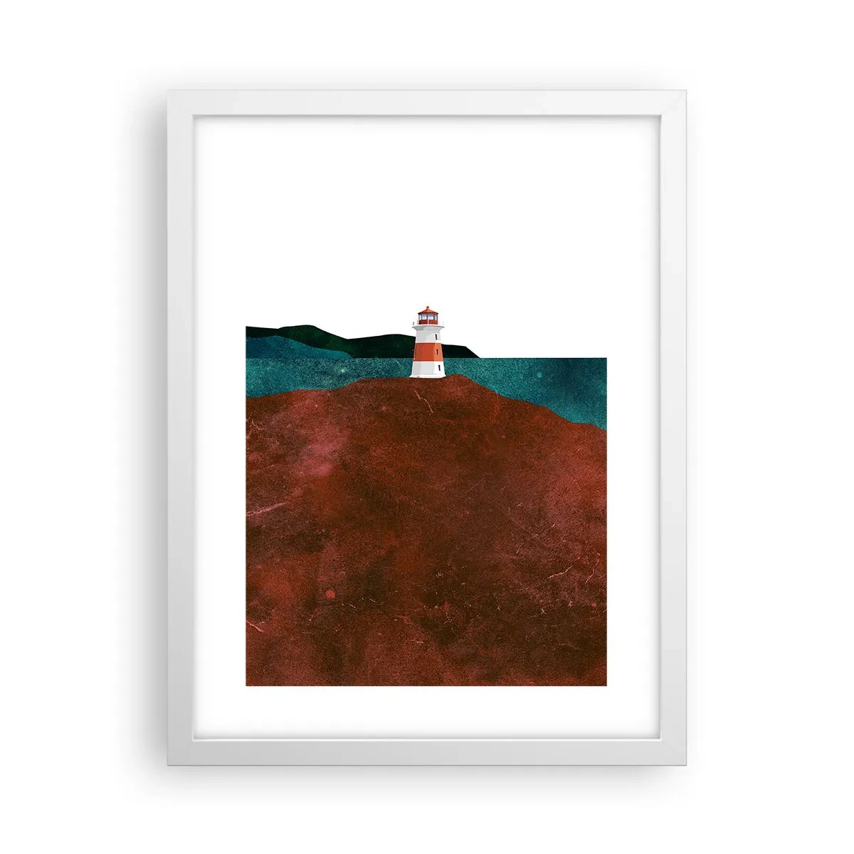 Poster in einem weißen Rahmen - Aufs Meer starren - 30x40 cm
