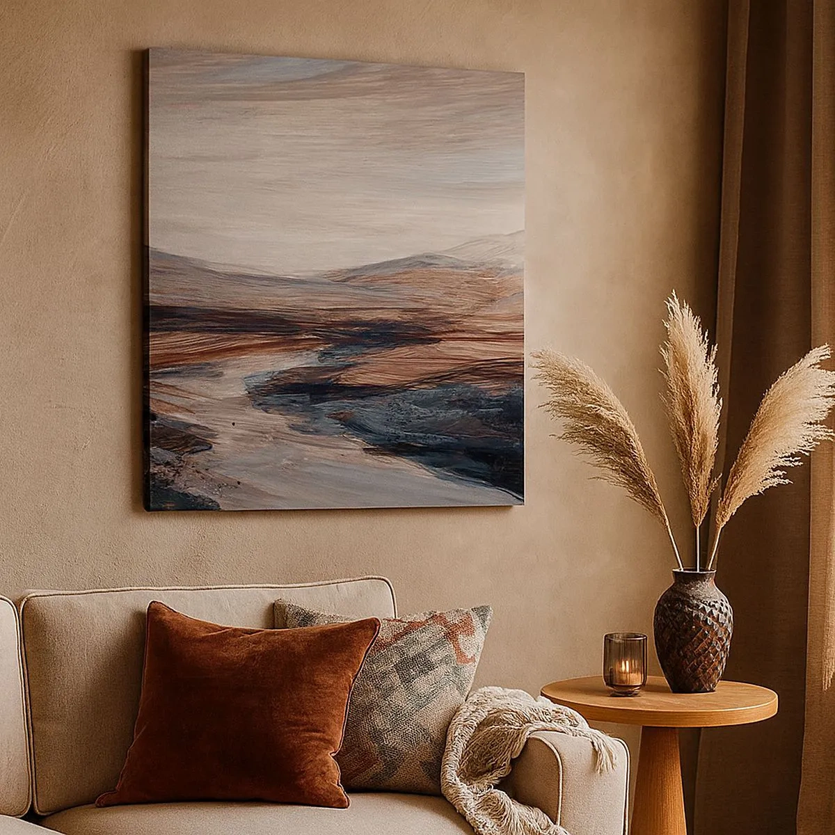 Bild auf Leinwand - Leinwandbild - Ruhiges Tal - 30x30 cm