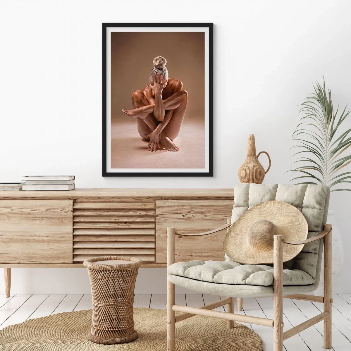 Poster in einem schwarzem Rahmen - Die Einheit von Körper und Geist - 70x100 cm