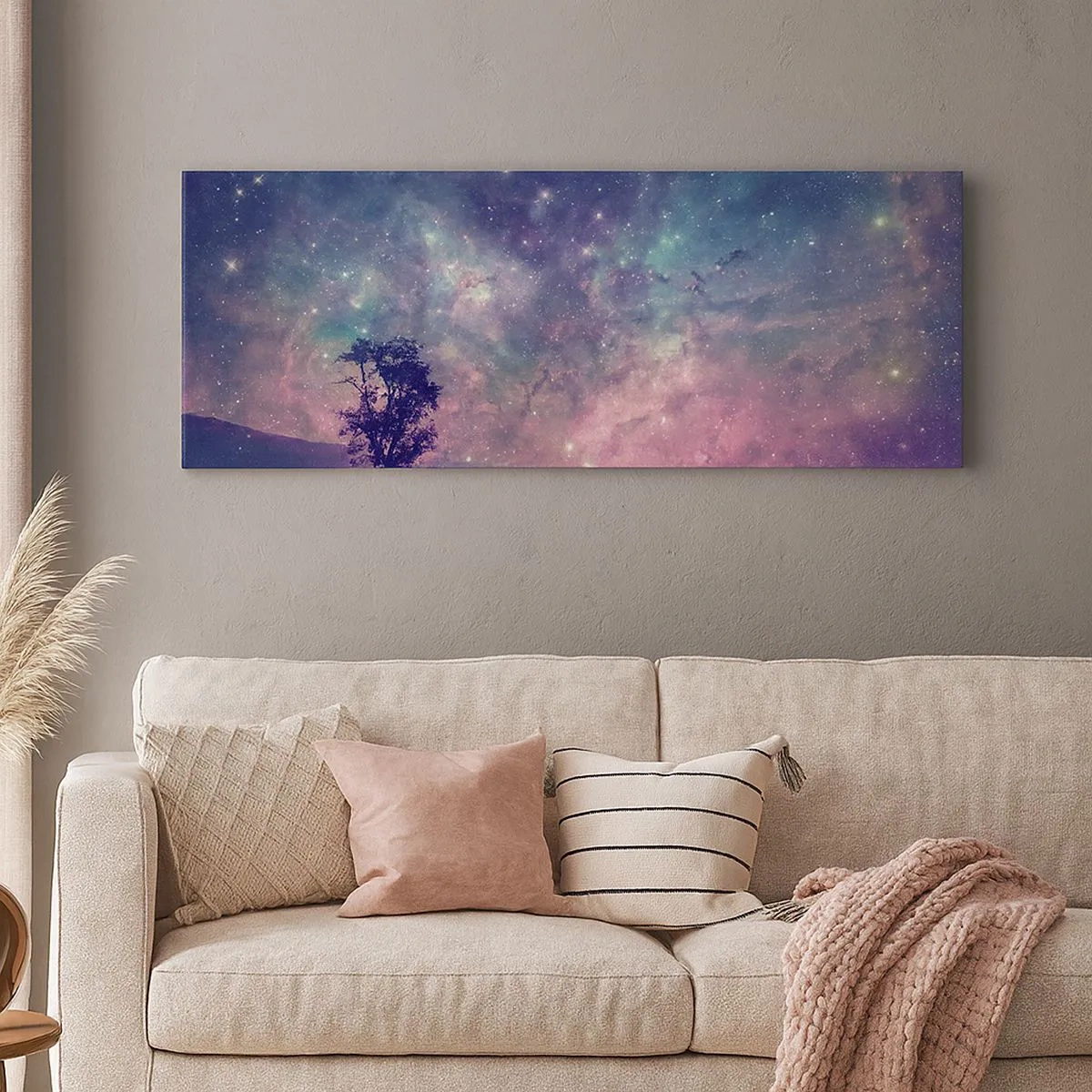Bild auf Leinwand - Leinwandbild - Unter dem magischen Himmel - 100x40 cm