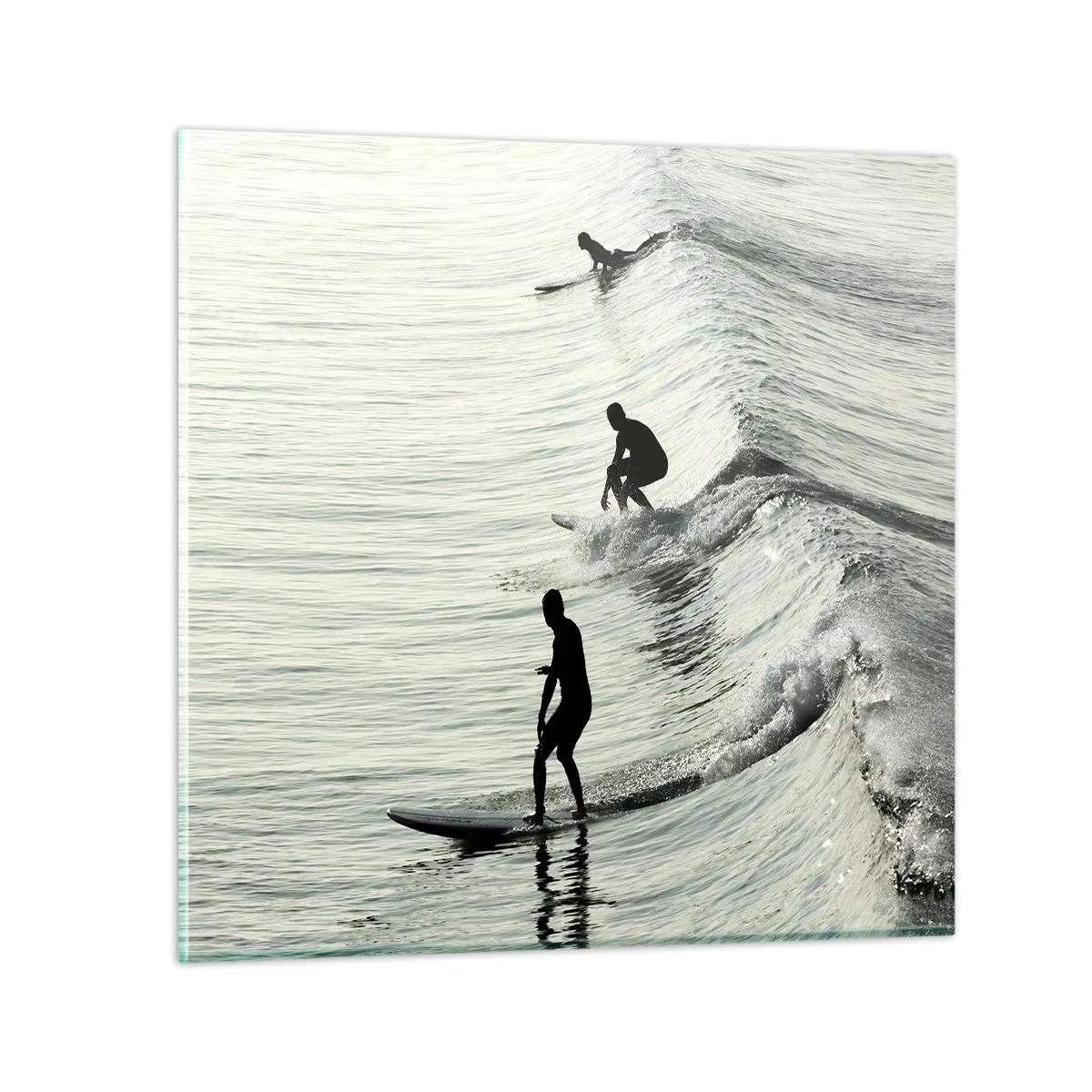Glasbild - Bild auf glas - Gegen die Welle - 30x30 cm