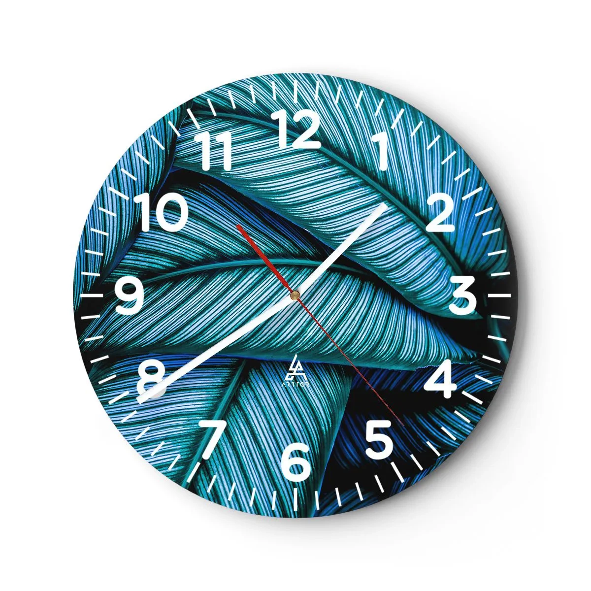 Wanduhr - Glasuhr - Lebenslinien - 40x40 cm