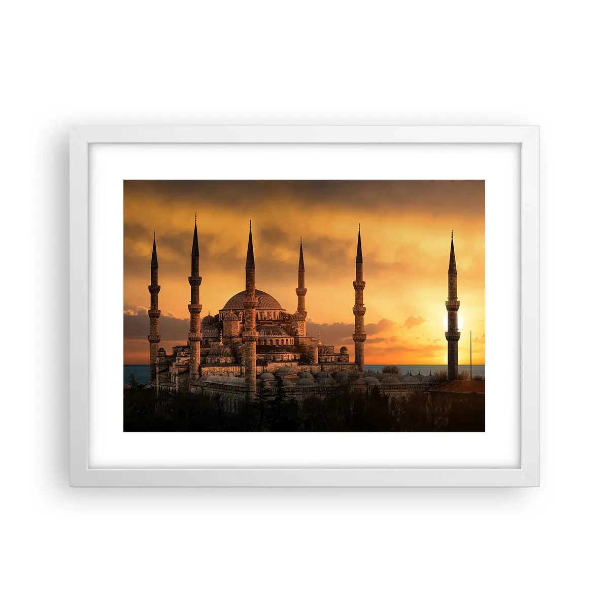 Poster in einem weißen Rahmen - Gott ist großartig - 40x30 cm