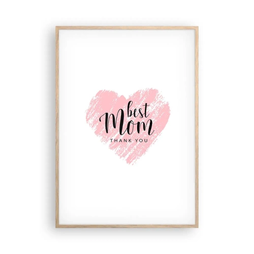 Poster in einem Rahmen aus heller Eiche - Immer der richtige Moment - 70x100 cm