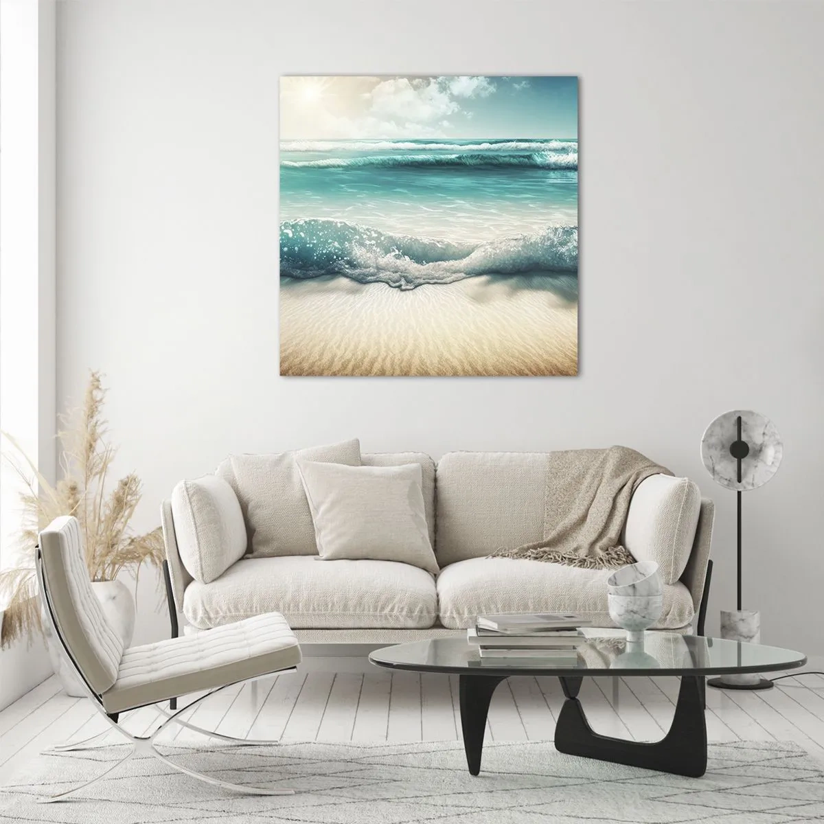 Glasbild - Bild auf glas - Frieden des Ozeans - 70x70 cm