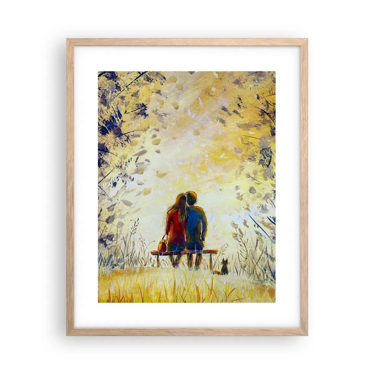 Poster in einem Rahmen aus heller Eiche - Magischer Augenblick - 40x50 cm