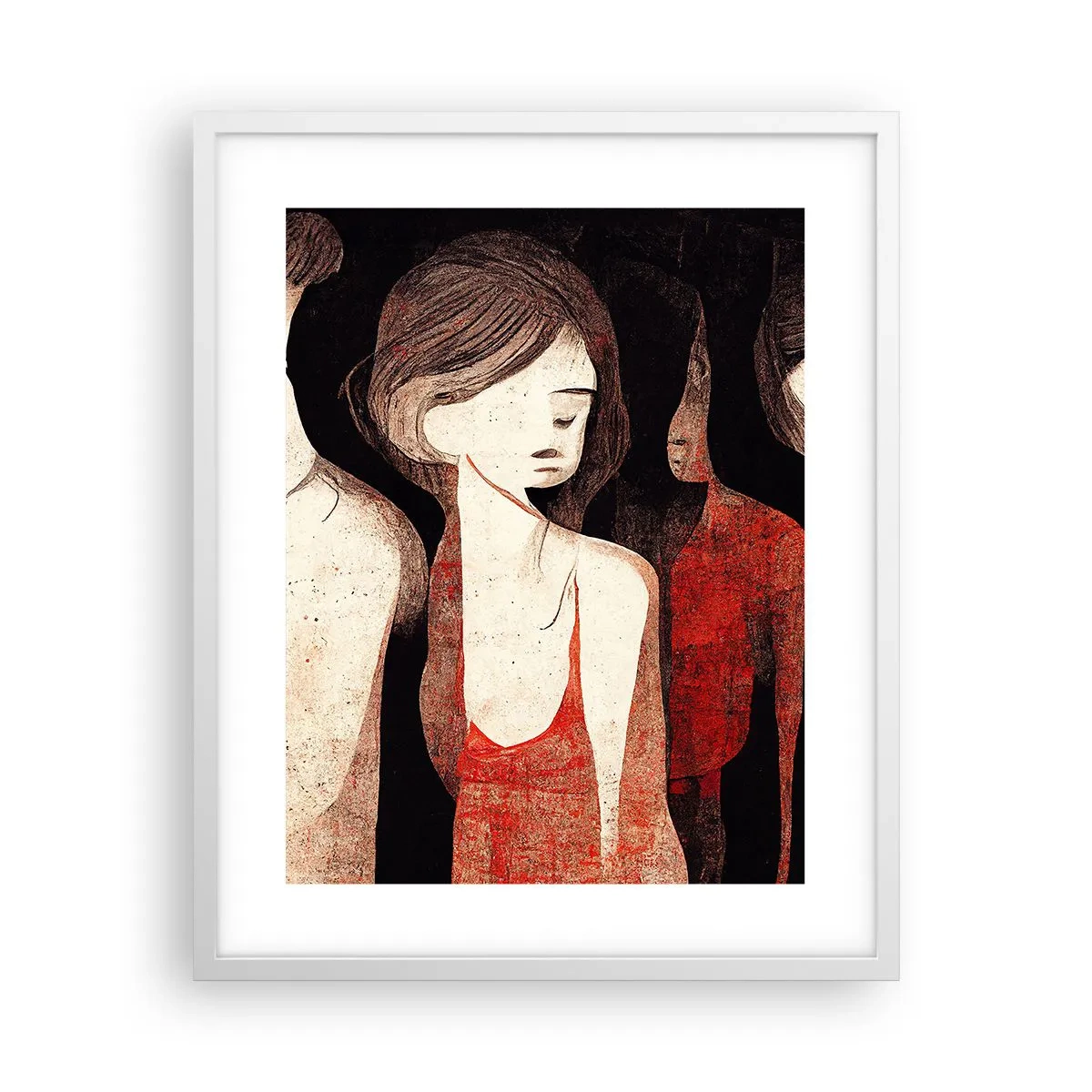 Poster in einem weißen Rahmen - Madonnen der Dunkelheit - 40x50 cm
