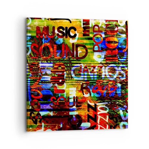 Bild auf Leinwand - Leinwandbild - Alle Farben des Klangs - 70x70 cm
