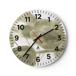 Wanduhr - Glasuhr - Am Anfang waren Blätter... - 30x30 cm