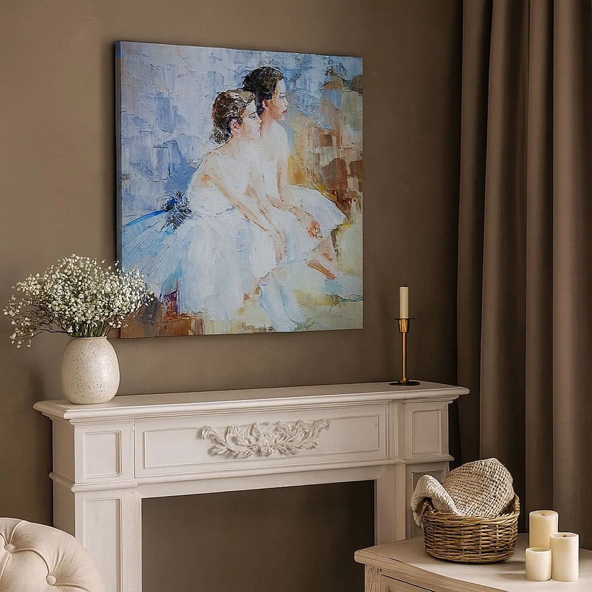 Bild auf Leinwand - Leinwandbild - Rest der jungen Schwäne - 30x30 cm