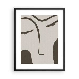Poster in einem schwarzem Rahmen - Wie ein Modigliani-Gemälde - 40x50 cm