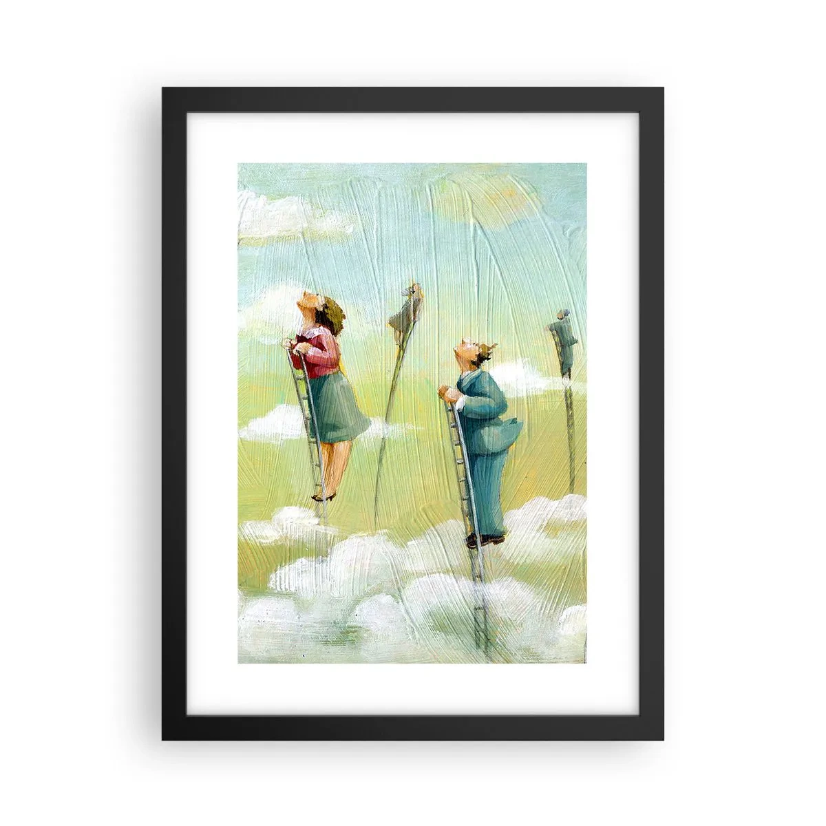 Poster in einem schwarzem Rahmen - Hinter deinem Traum - 30x40 cm