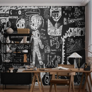 Selbstklebende Fototapete Deluxe Sticker - Spirituelle Jugend des Gesetzes und der Freude - Graffiti, Stück, Modernes Muster - 200x140 cm
