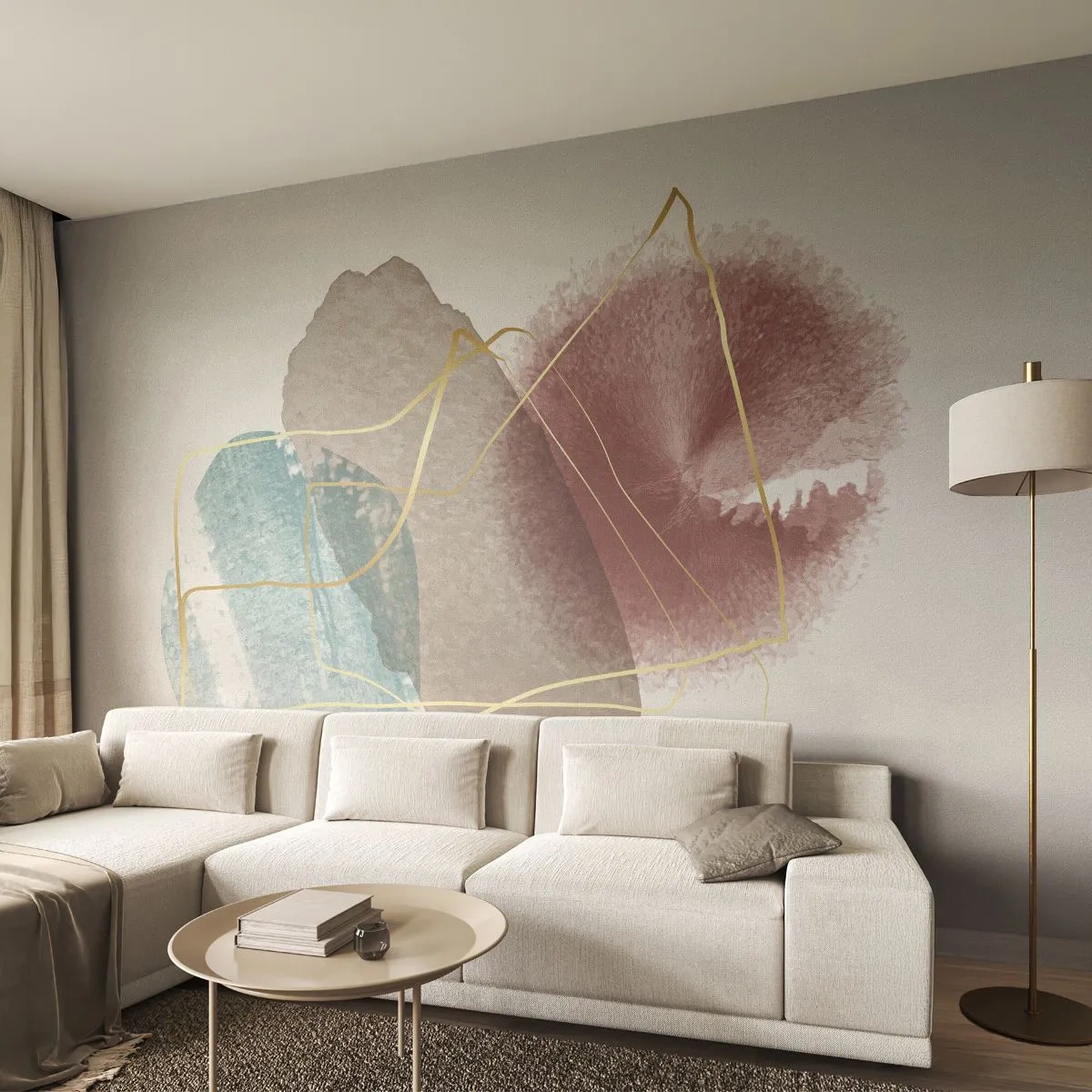 Fototapete Premium Canvas - Korallen des Weltraums - Abstraktion, Stück, Modernes Muster - 200x140 cm