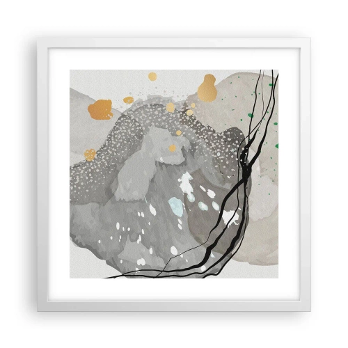 Poster in einem weißen Rahmen - Organische Komposition - 40x40 cm