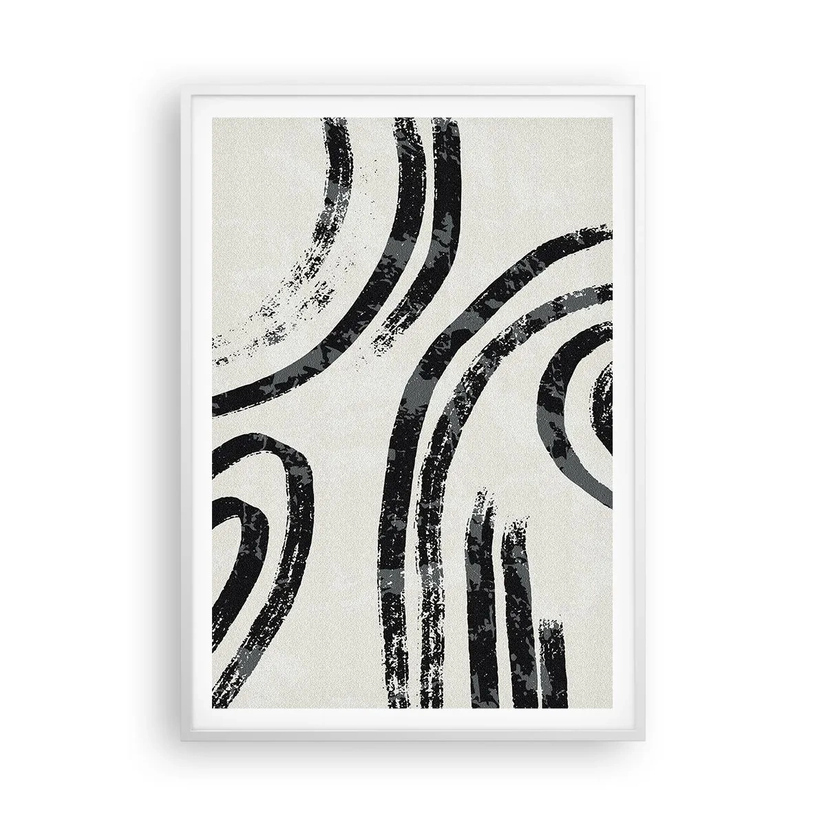 Poster in einem weißen Rahmen - Bei Hälfte angehalten - 70x100 cm