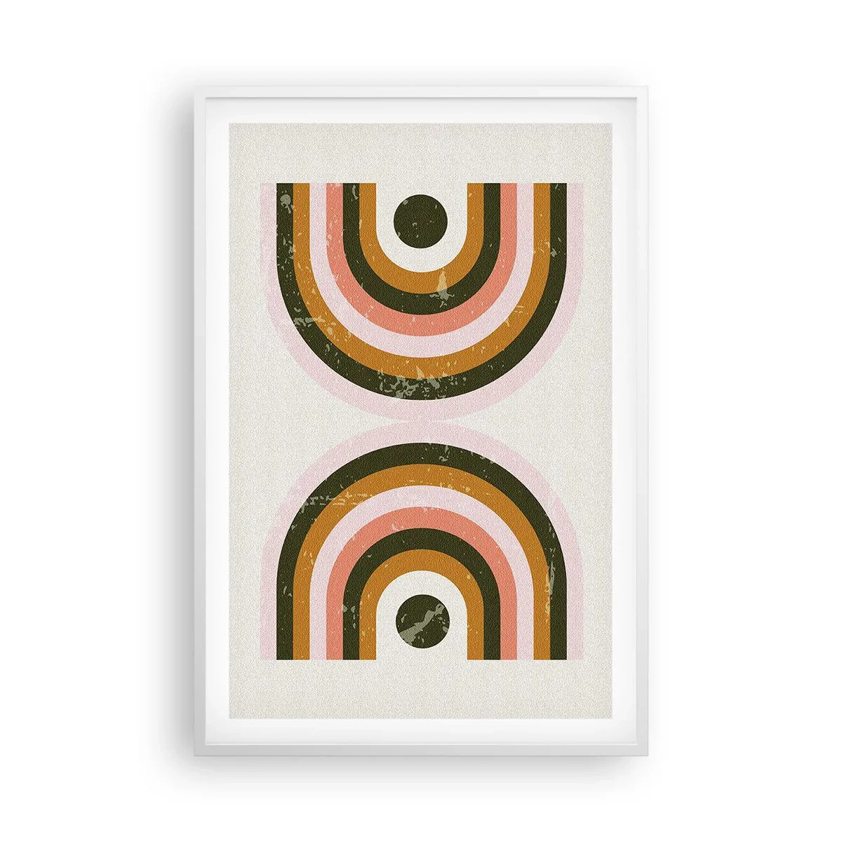Poster in einem weißen Rahmen - Zwillingsabstraktion - 61x91 cm
