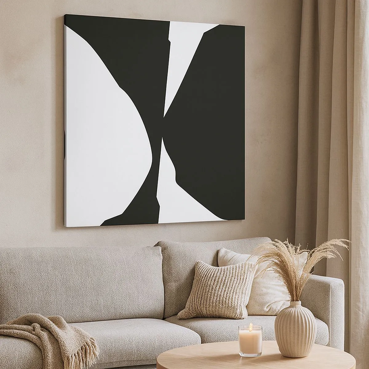 Bild auf Leinwand - Leinwandbild - Positiv negativ - 30x30 cm