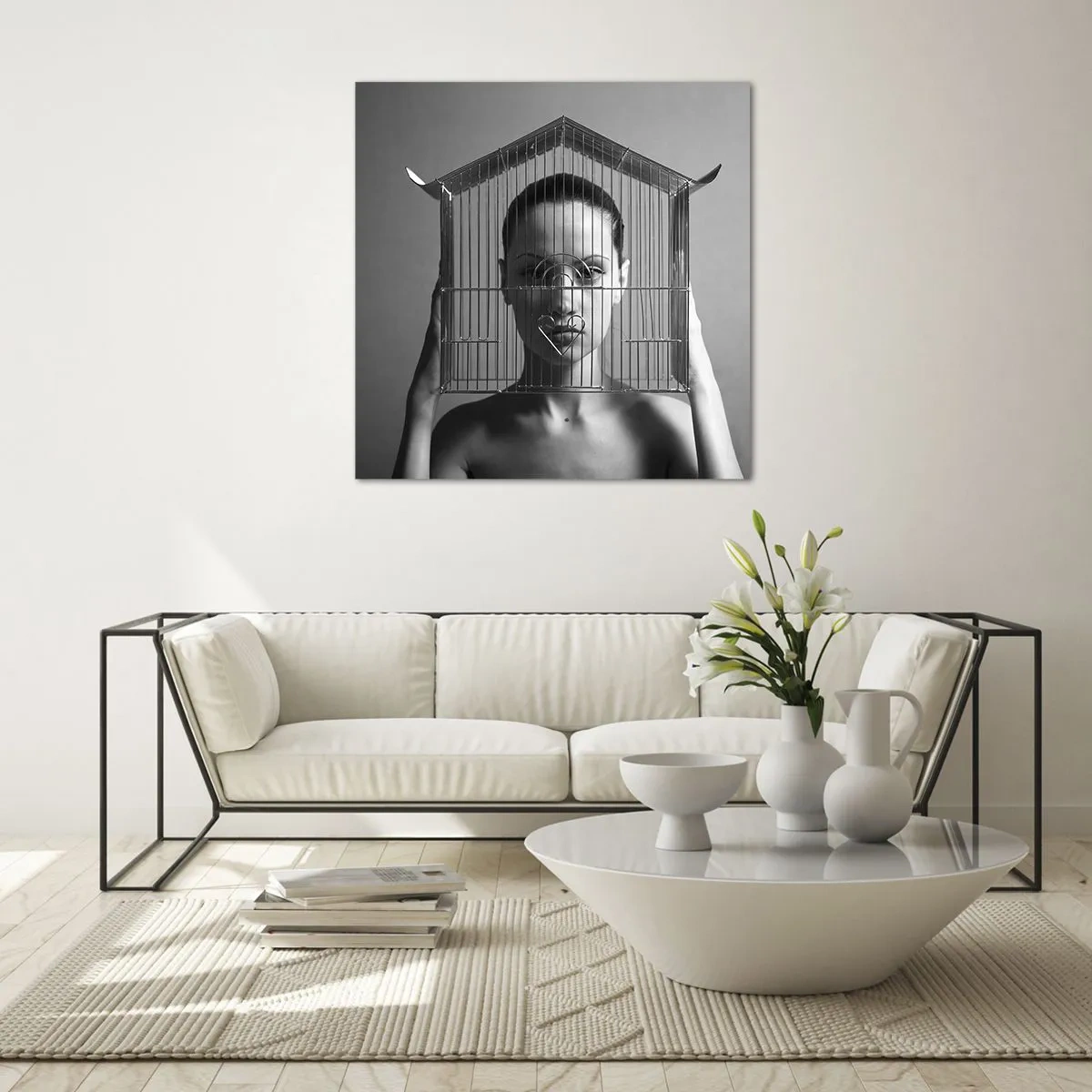 Glasbild - Bild auf glas - Ein leicht surreales Portrait - 40x40 cm