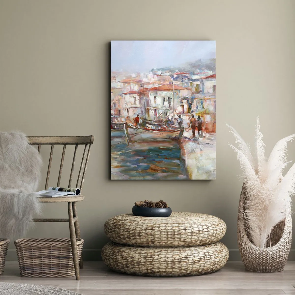 Bild auf Leinwand - Leinwandbild - Pastell-Sommerferien - 55x100 cm