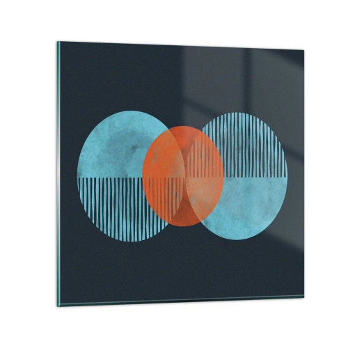 Glasbild - Bild auf glas - Symmetrische Komposition - 70x70 cm