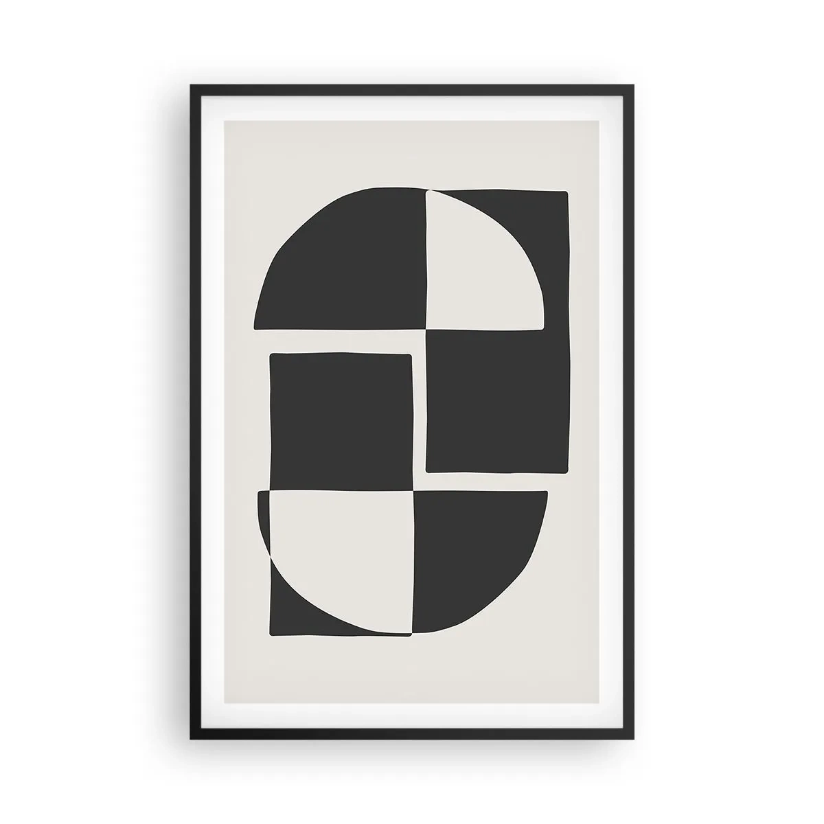 Poster in einem schwarzem Rahmen - Antithese - Synthese - 61x91 cm