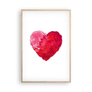 Poster in einem Rahmen aus heller Eiche - Alles was du brauchst ist Liebe - 61x91 cm