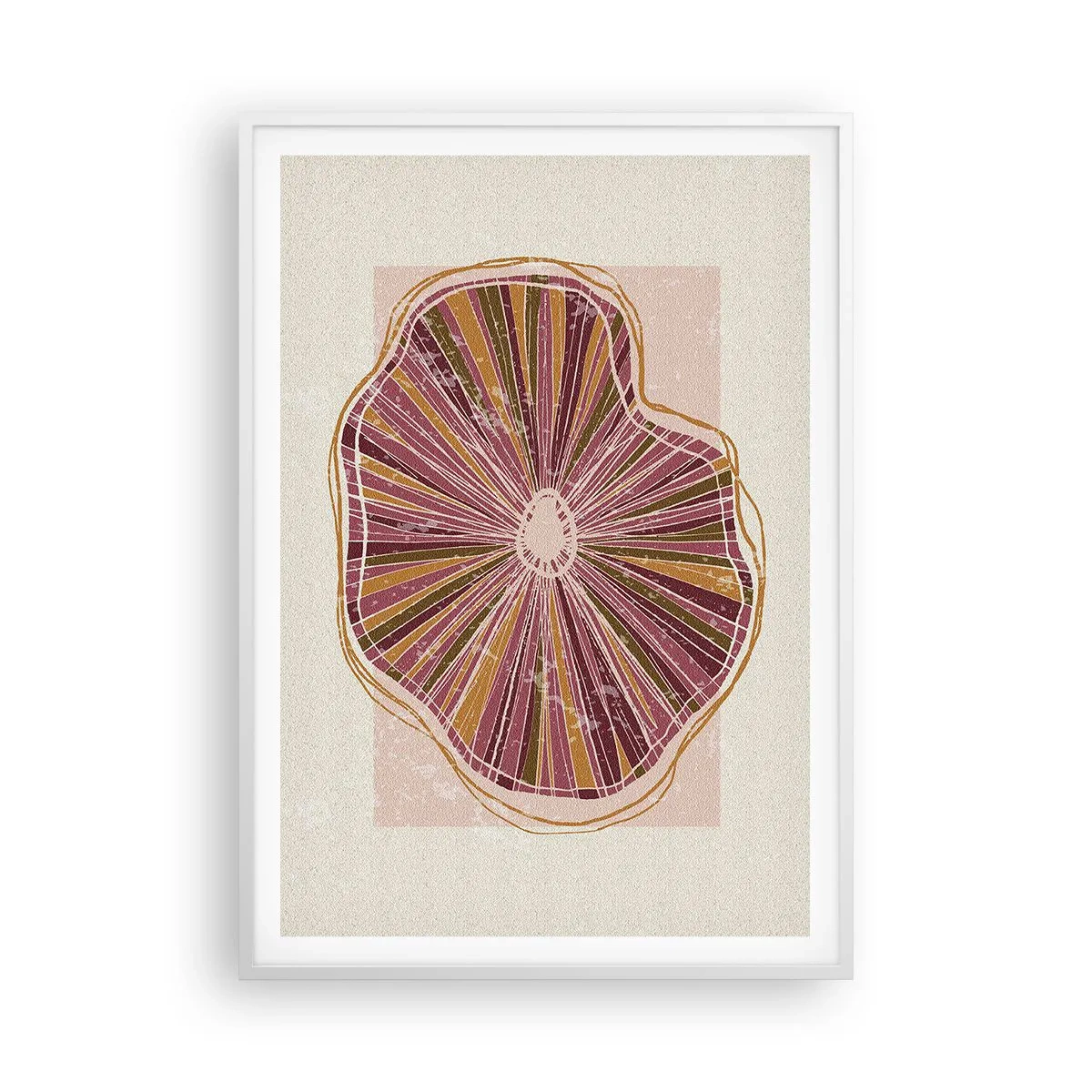 Poster in einem weißen Rahmen - Strahlende Abstraktion - 70x100 cm