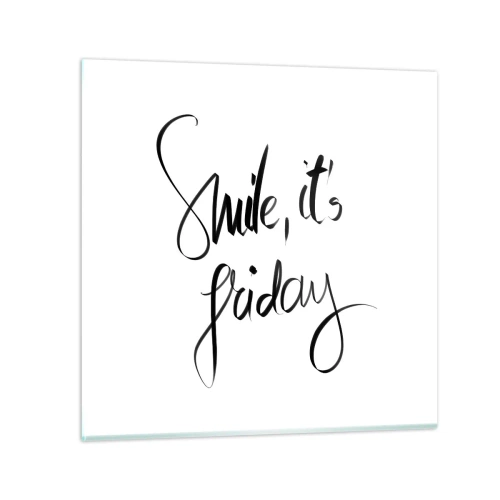 Glasbild - Bild auf glas - Echte Freude - 30x30 cm