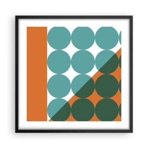 Poster in einem schwarzem Rahmen - Nach oben und schräg - 50x50 cm