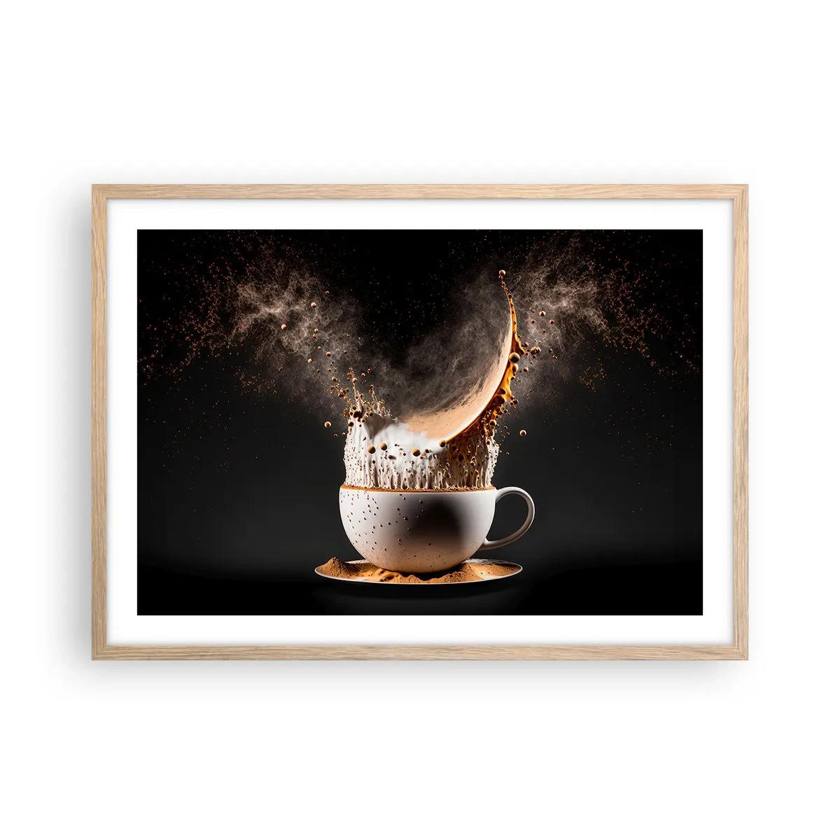 Poster in einem Rahmen aus heller Eiche - Geschmacksexplosion - 70x50 cm