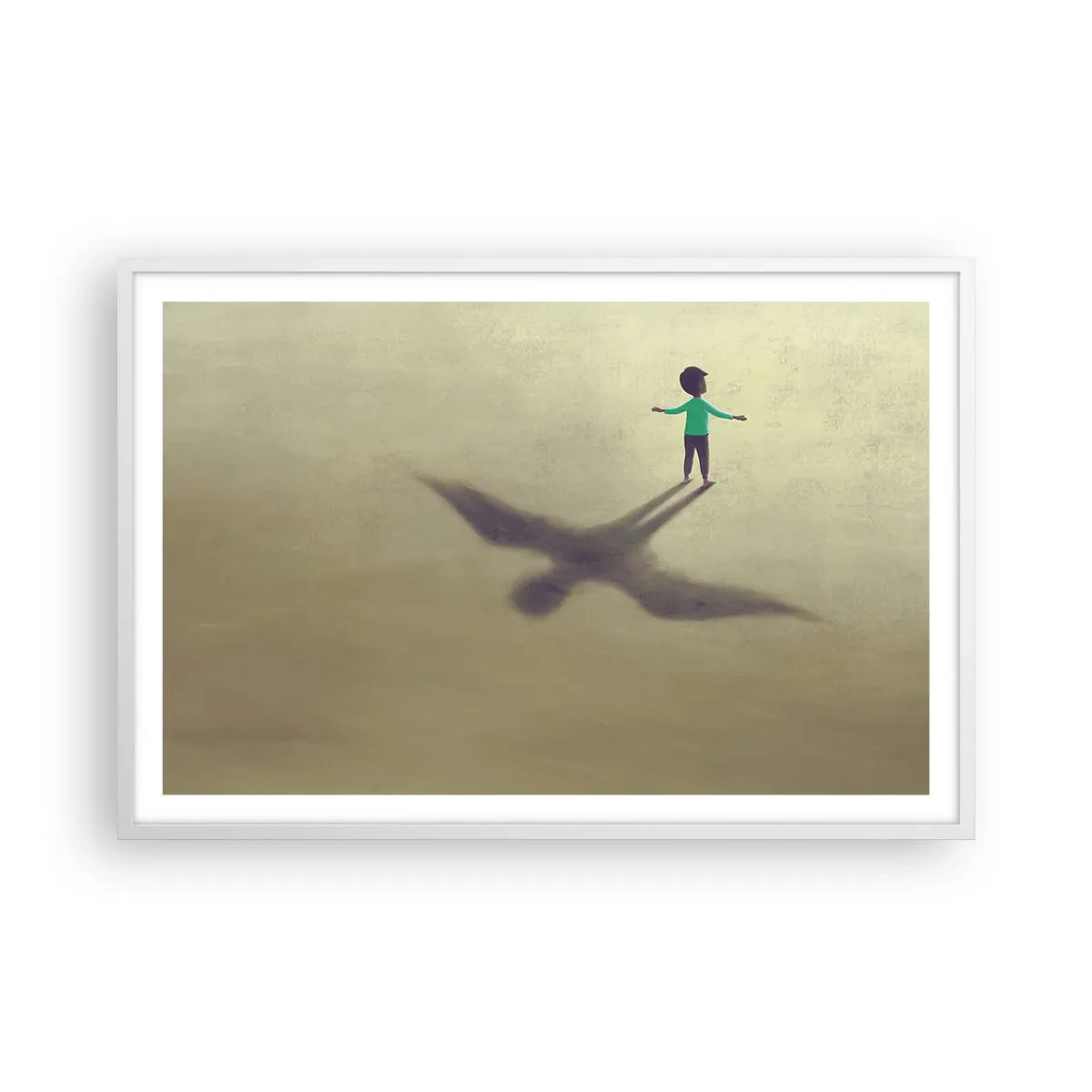 Poster in einem weißen Rahmen - Der Held der Zukunft - 91x61 cm