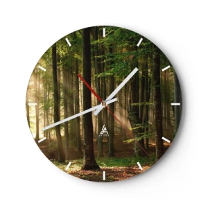 Wanduhr - Glasuhr - Strahlend an einem Frühlingsmorgen - 40x40 cm