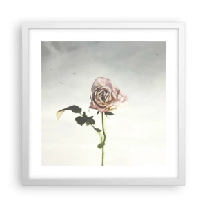 Poster in einem weißen Rahmen - Begrüßung des Frühlings - 40x40 cm