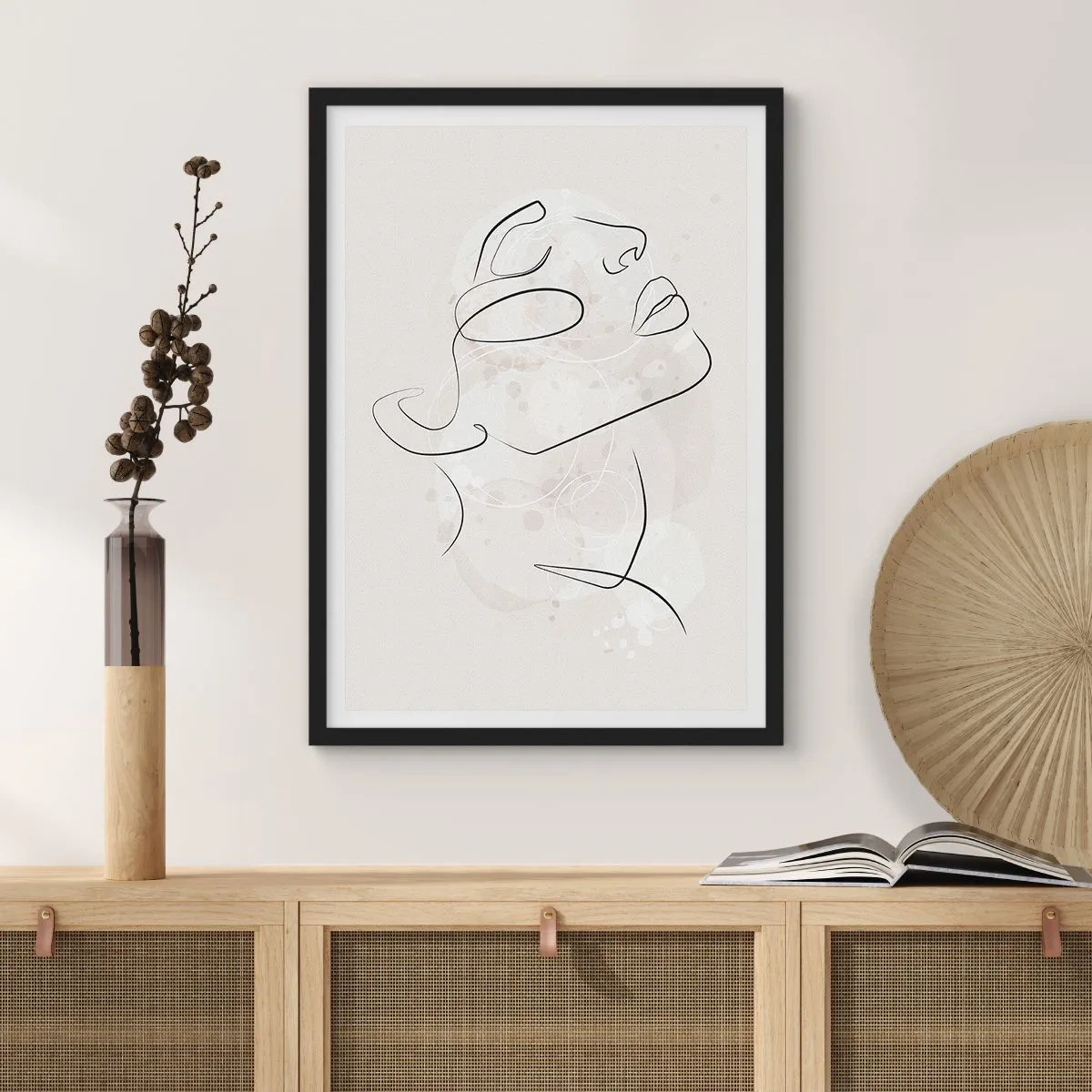 Poster in einem schwarzem Rahmen - Die Umrisse eines Traums - 30x40 cm